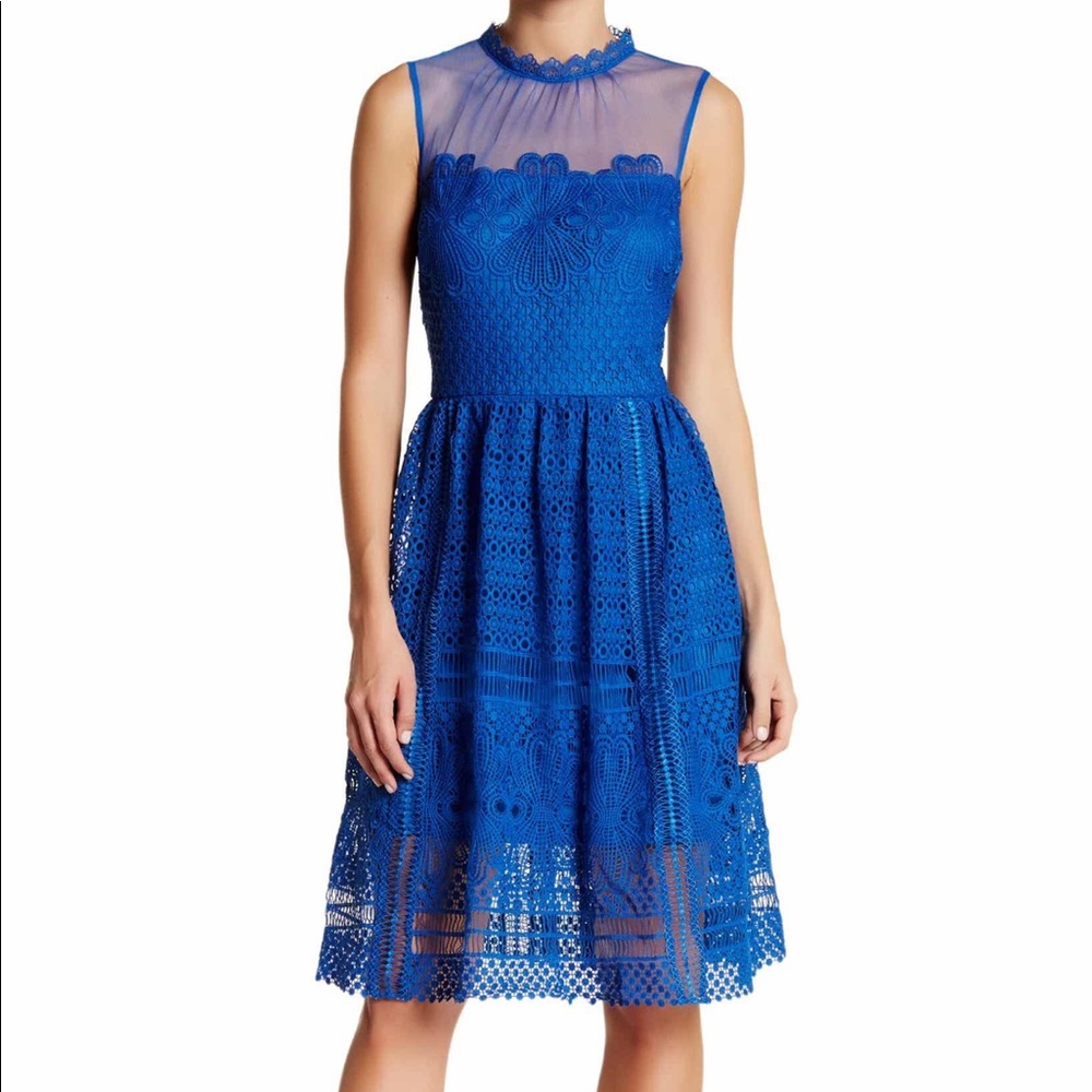 🆕Blue Lace Illusion Dress